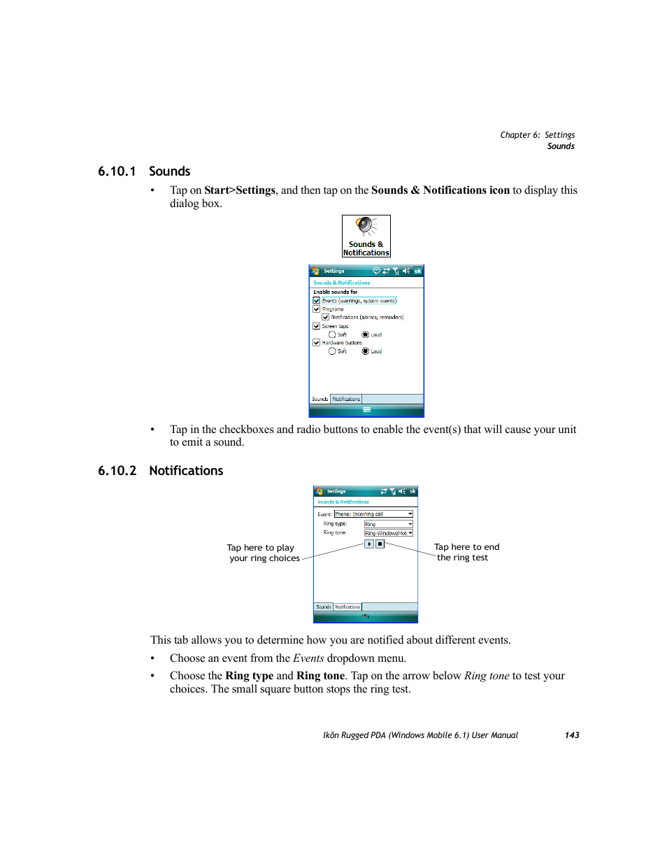 1 sounds, 2 notifications, 1 sounds 6.10.2 notifications | PYLE Audio IKON RUGGED 7505-BT User Manual | Page 157 / 406