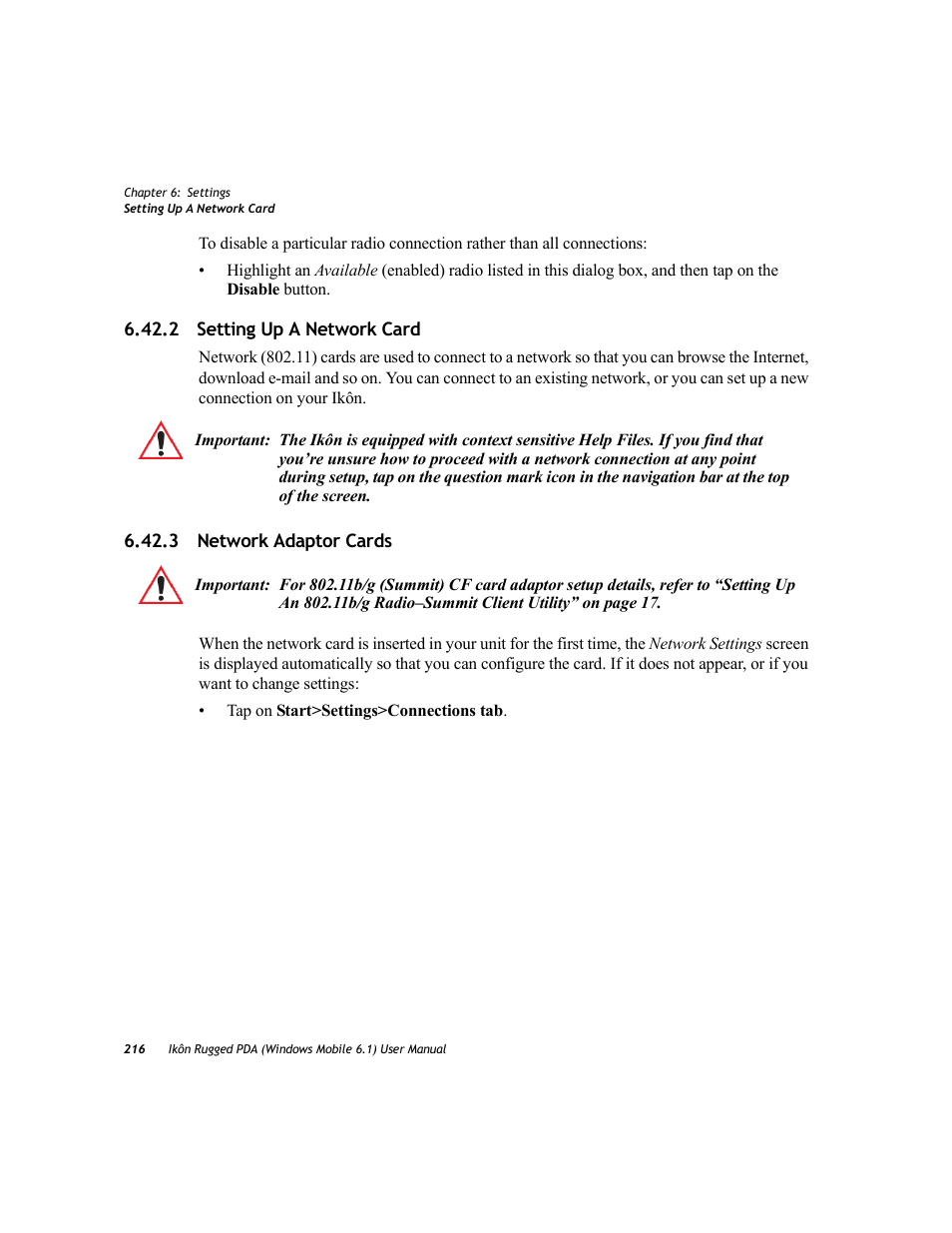 2 setting up a network card, 3 network adaptor cards | PYLE Audio IKON RUGGED 7505-BT User Manual | Page 230 / 406
