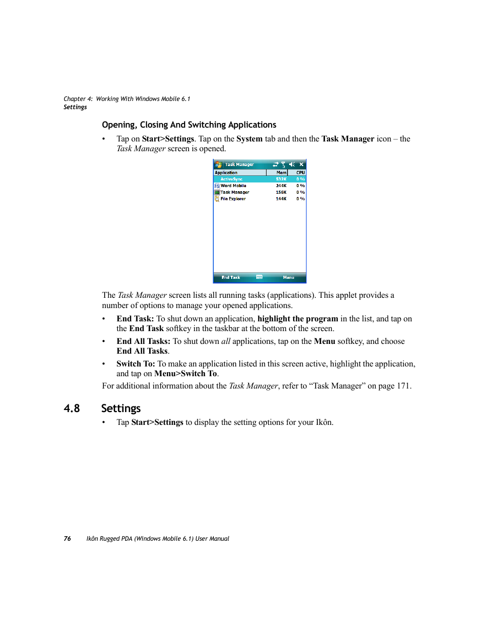 8 settings, Settings | PYLE Audio IKON RUGGED 7505-BT User Manual | Page 90 / 406