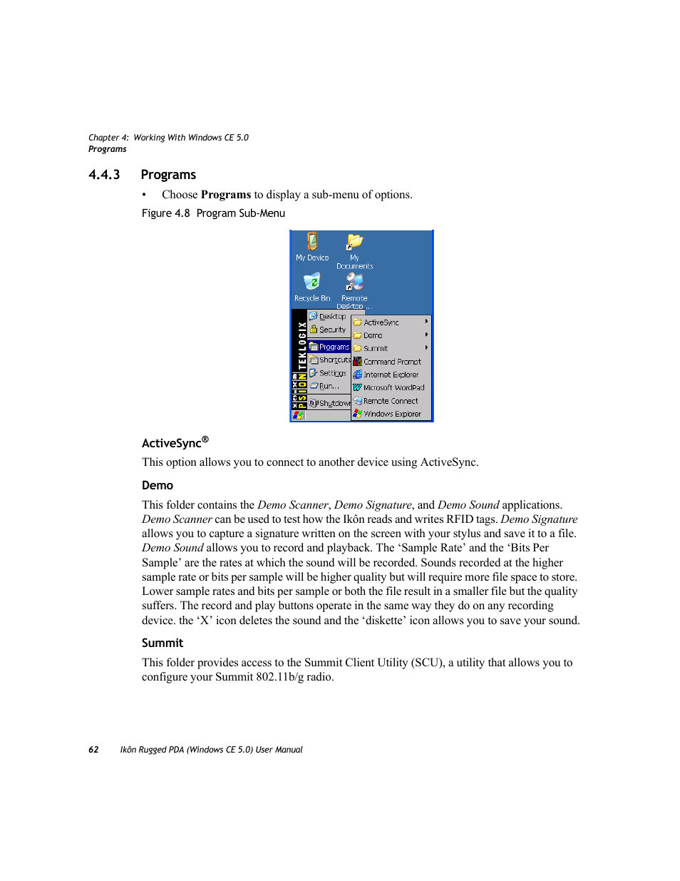 3 programs, Programs | PYLE Audio IKON RUGGED 7505-BTSDCMHC25 User Manual | Page 74 / 324