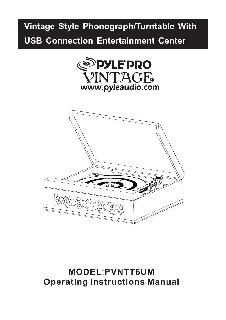 PYLE Audio PYLEPRO VINTAGE PVNTT6UM User Manual | 16 pages