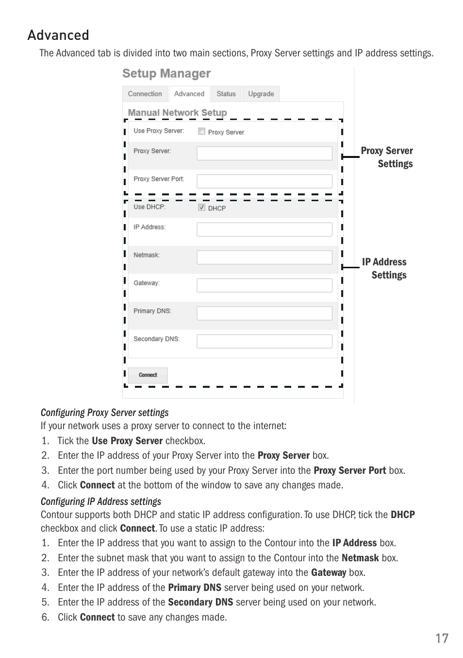 Advanced | Pure Digital Pure Contour Air 200i User Manual | Page 17 / 28