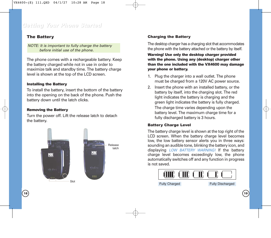 Getting y, Getting y our phone star our phone star ted ted | Pure Digital VX4600 User Manual | Page 11 / 80