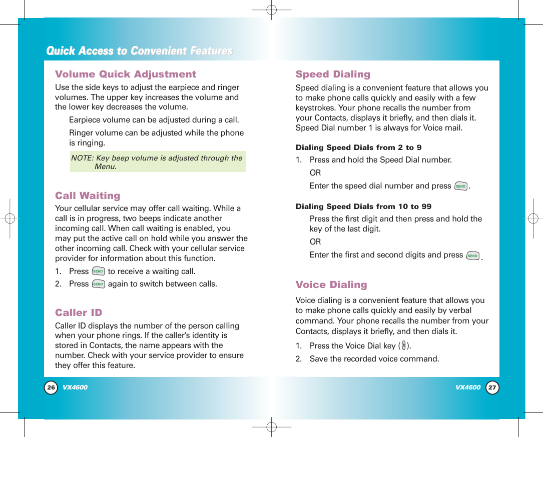 Quick access to convenient featur, Quick access to convenient featur es es | Pure Digital VX4600 User Manual | Page 15 / 80