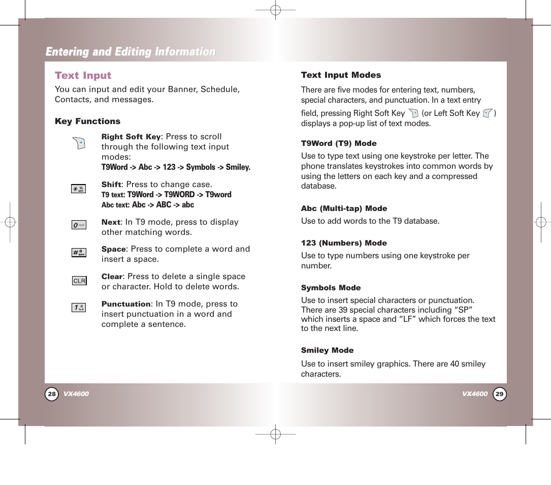 Entering and editing infor, Entering and editing infor mation mation | Pure Digital VX4600 User Manual | Page 16 / 80