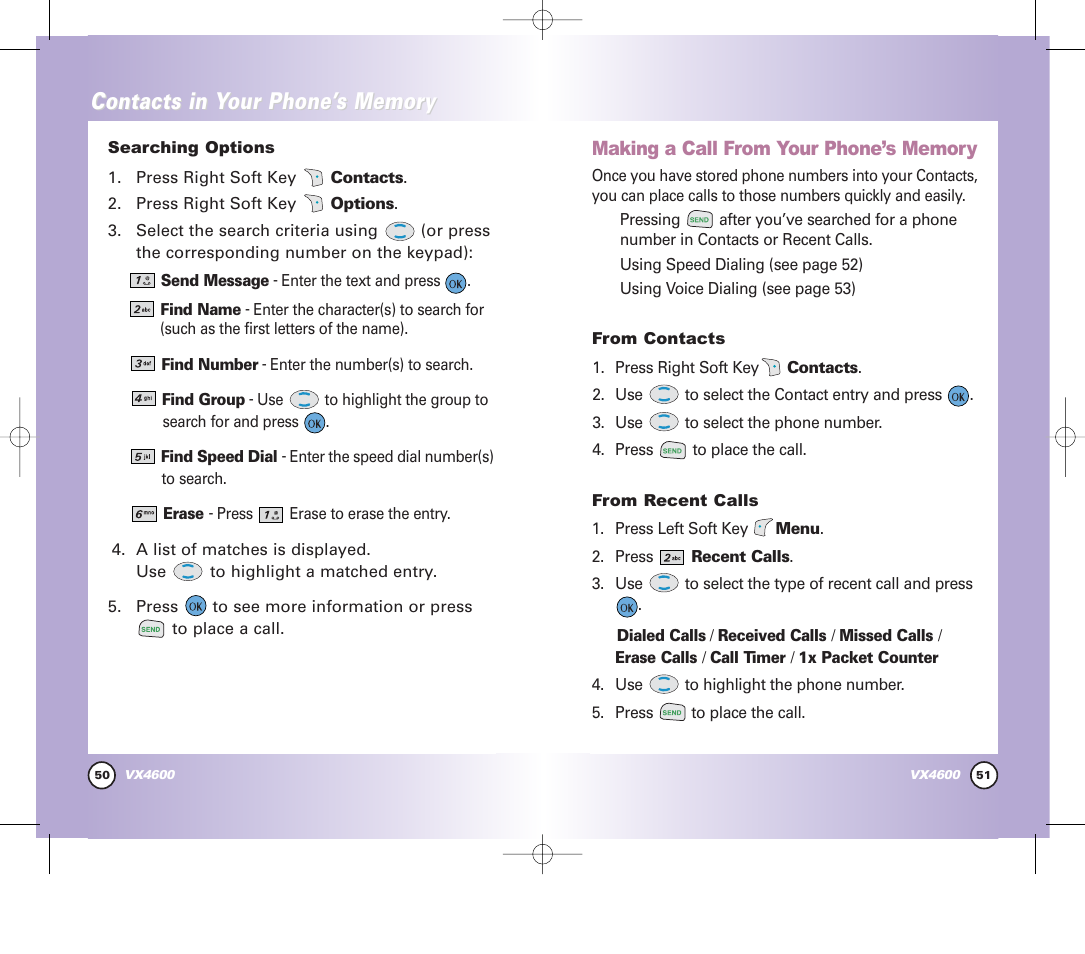 Contacts in y | Pure Digital VX4600 User Manual | Page 27 / 80