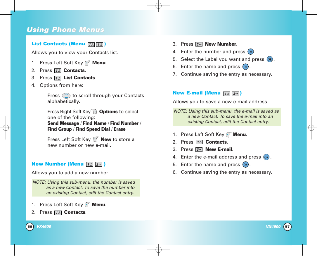 Using phone menus | Pure Digital VX4600 User Manual | Page 30 / 80