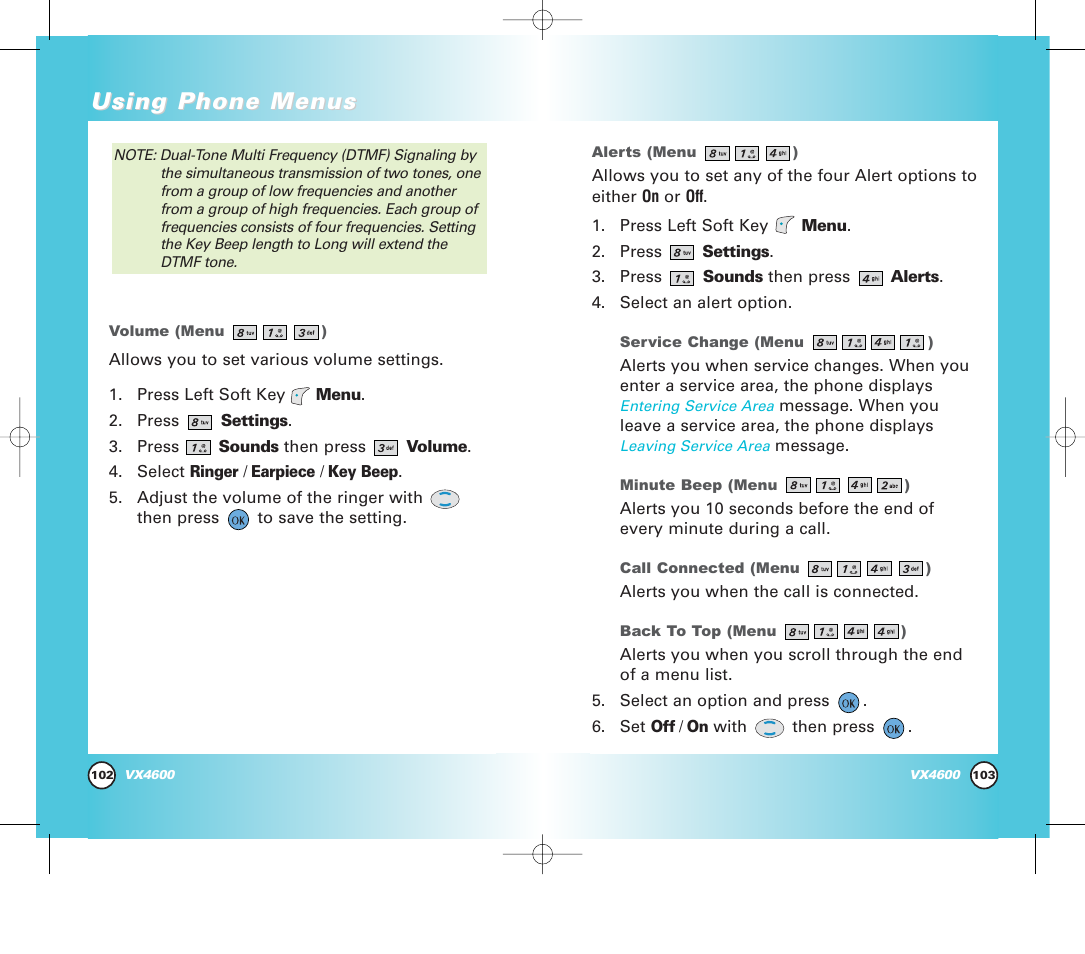 Using phone menus | Pure Digital VX4600 User Manual | Page 53 / 80
