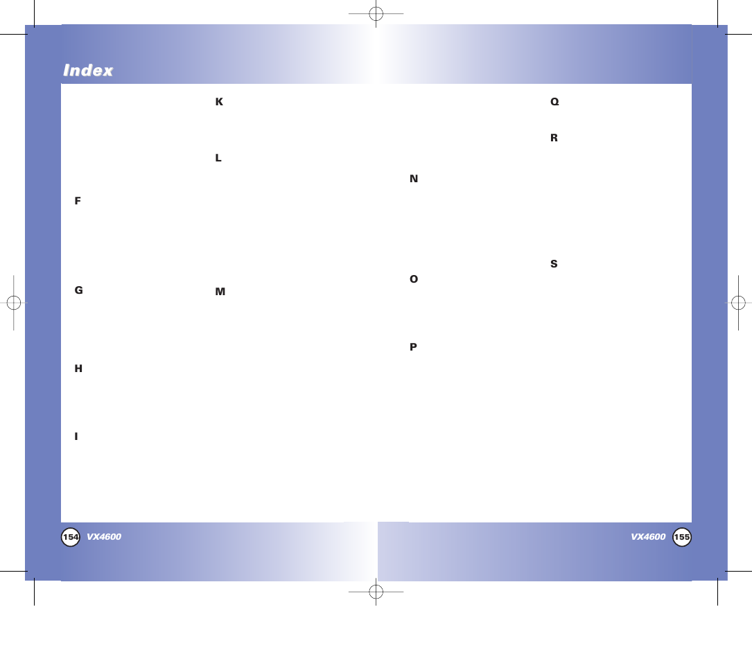 Index | Pure Digital VX4600 User Manual | Page 79 / 80