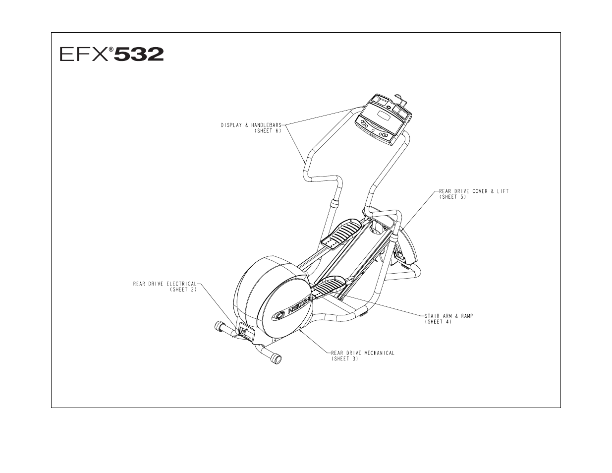 Exploded views | Precor EFX 532 User Manual | Page 37 / 44