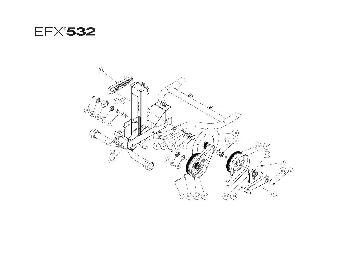 Exploded views | Precor EFX 532 User Manual | Page 39 / 44