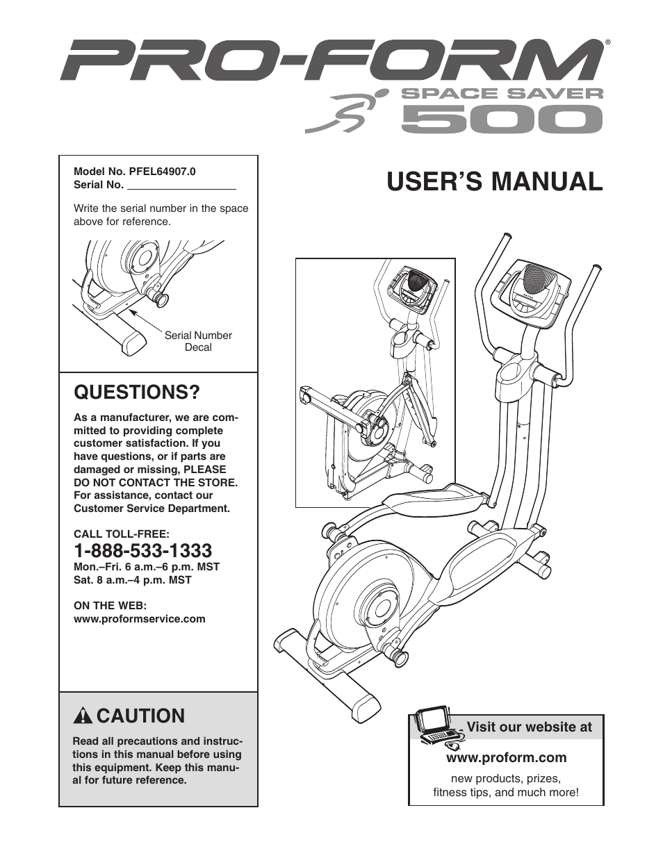 ProForm PFEL64907.0 User Manual | 28 pages