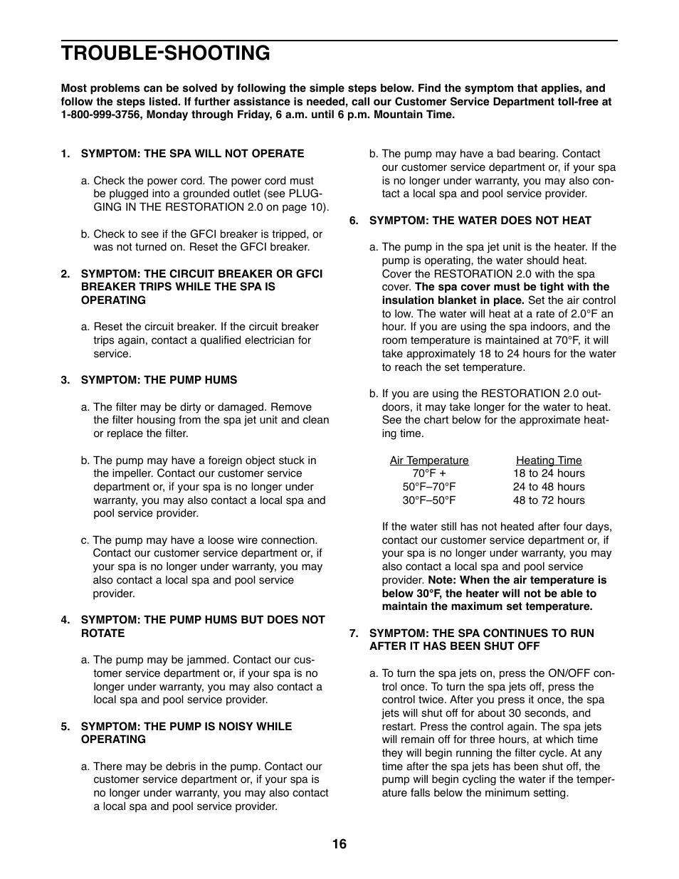 Trouble-shooting | ProForm 831.21002 User Manual | Page 16 / 20