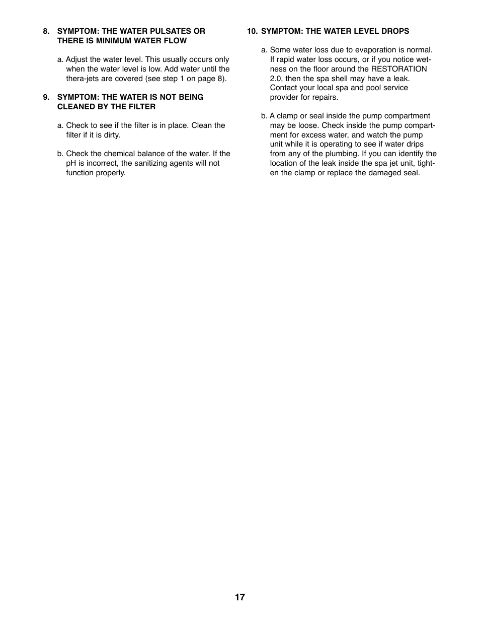 ProForm PFHS70071 User Manual | Page 17 / 20