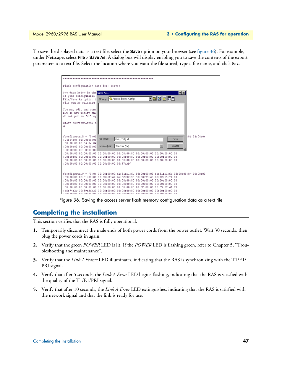Completing the installation | Patton electronic 2996 User Manual | Page 47 / 65