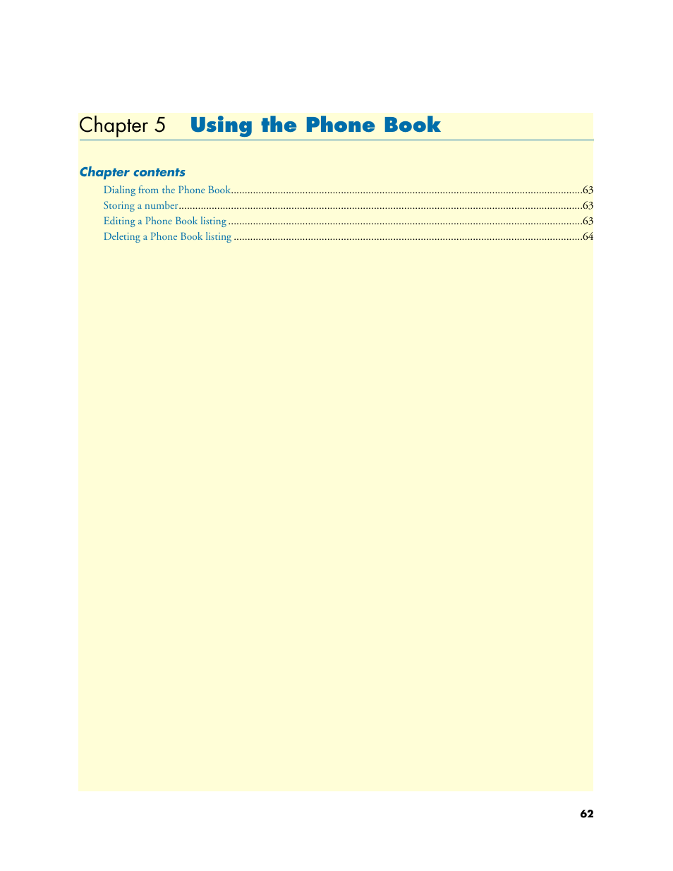 Chapter 5 using the phone book, Using the phone book, Chapter 5 | Patton electronic SL4050/10 User Manual | Page 62 / 75