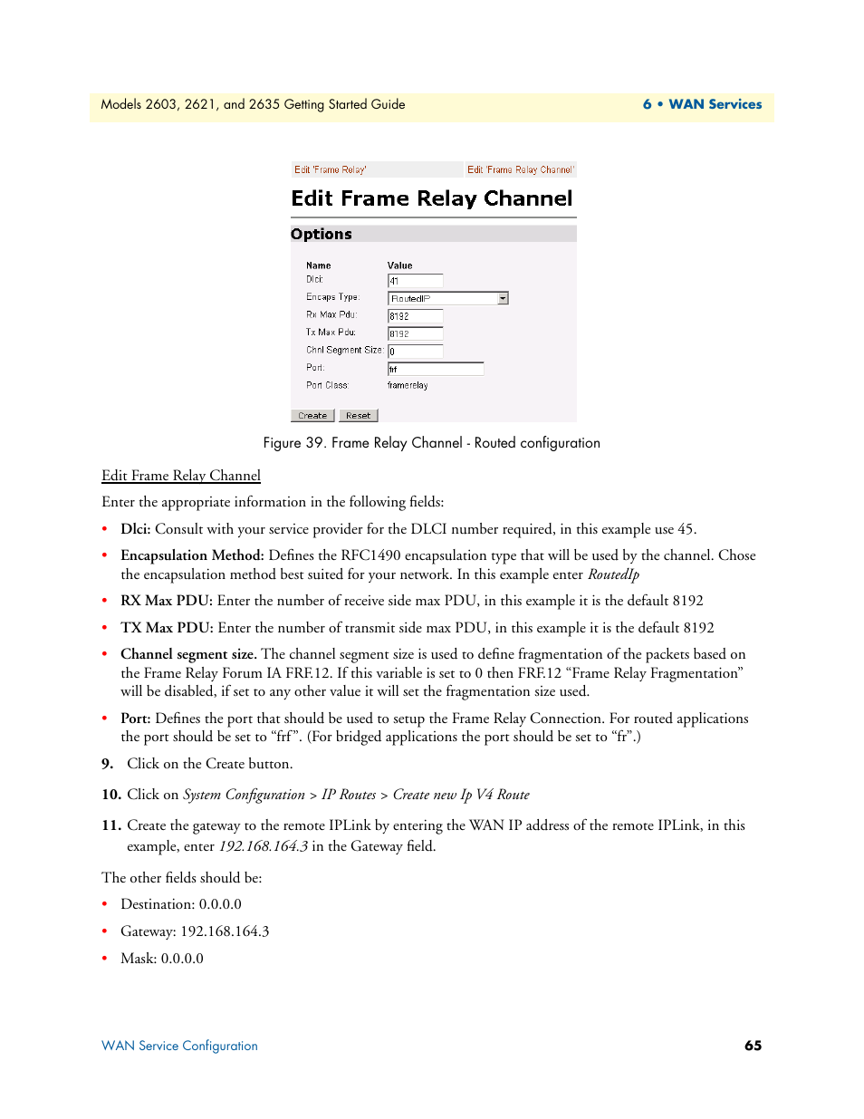 Frame relay channel - routed configuration, Figure 39 | Patton electronic PATTON 2603 User Manual | Page 65 / 133