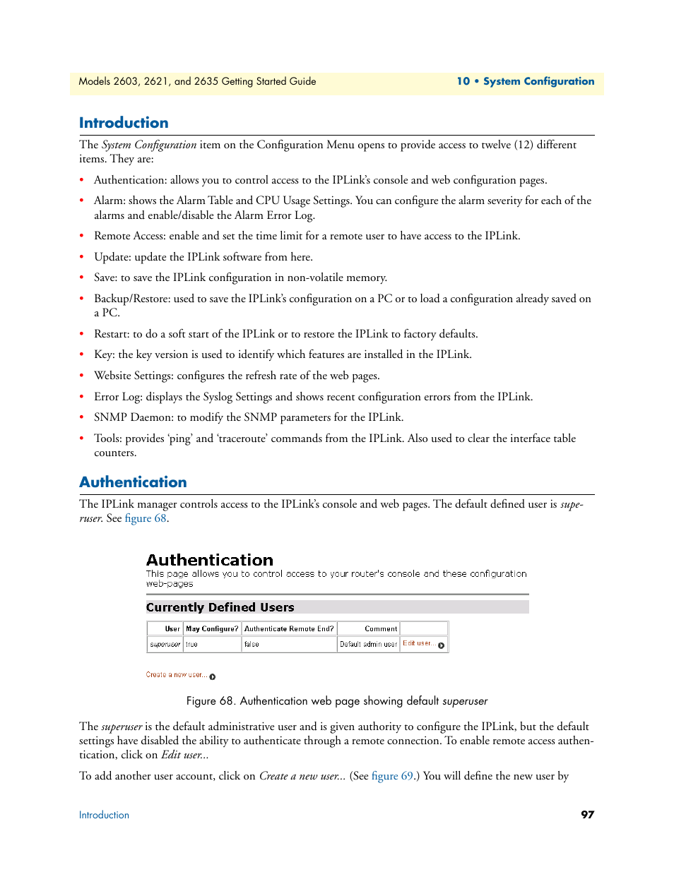 Introduction, Authentication, Introduction authentication | Patton electronic PATTON 2603 User Manual | Page 97 / 133