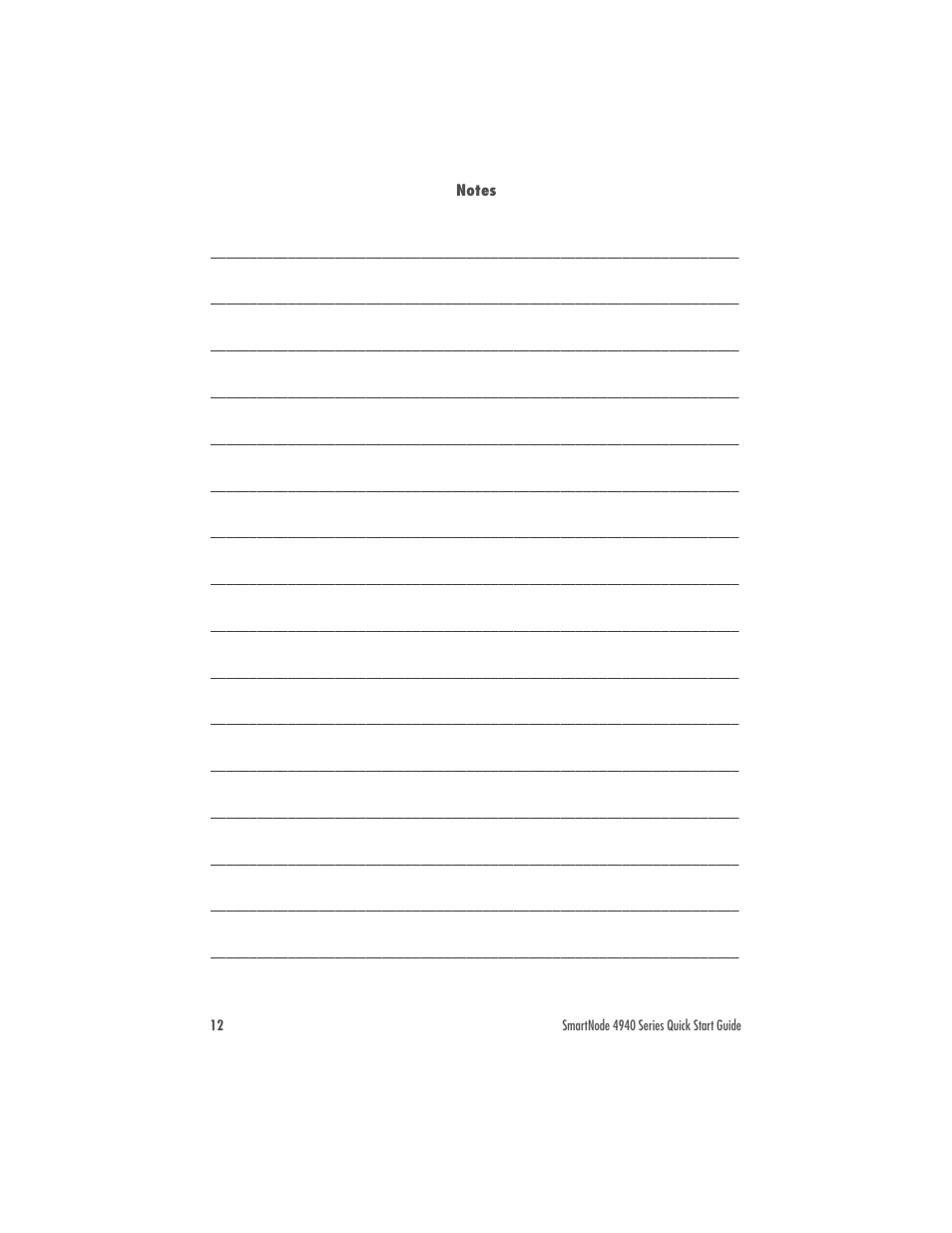 Notes | Patton electronic SMARTNODE 4940 User Manual | Page 12 / 12