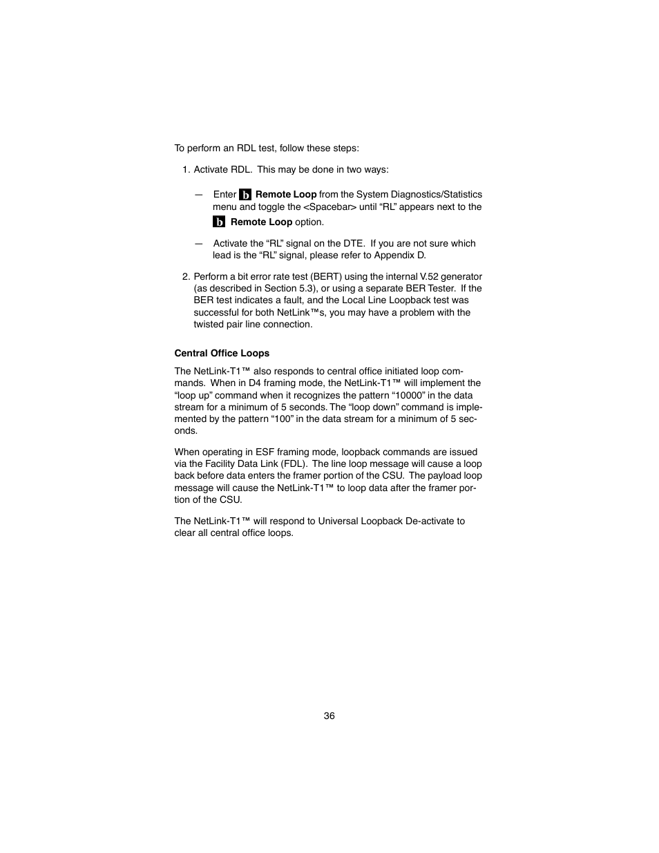 Central office loops | Patton electronic 2710 User Manual | Page 36 / 44