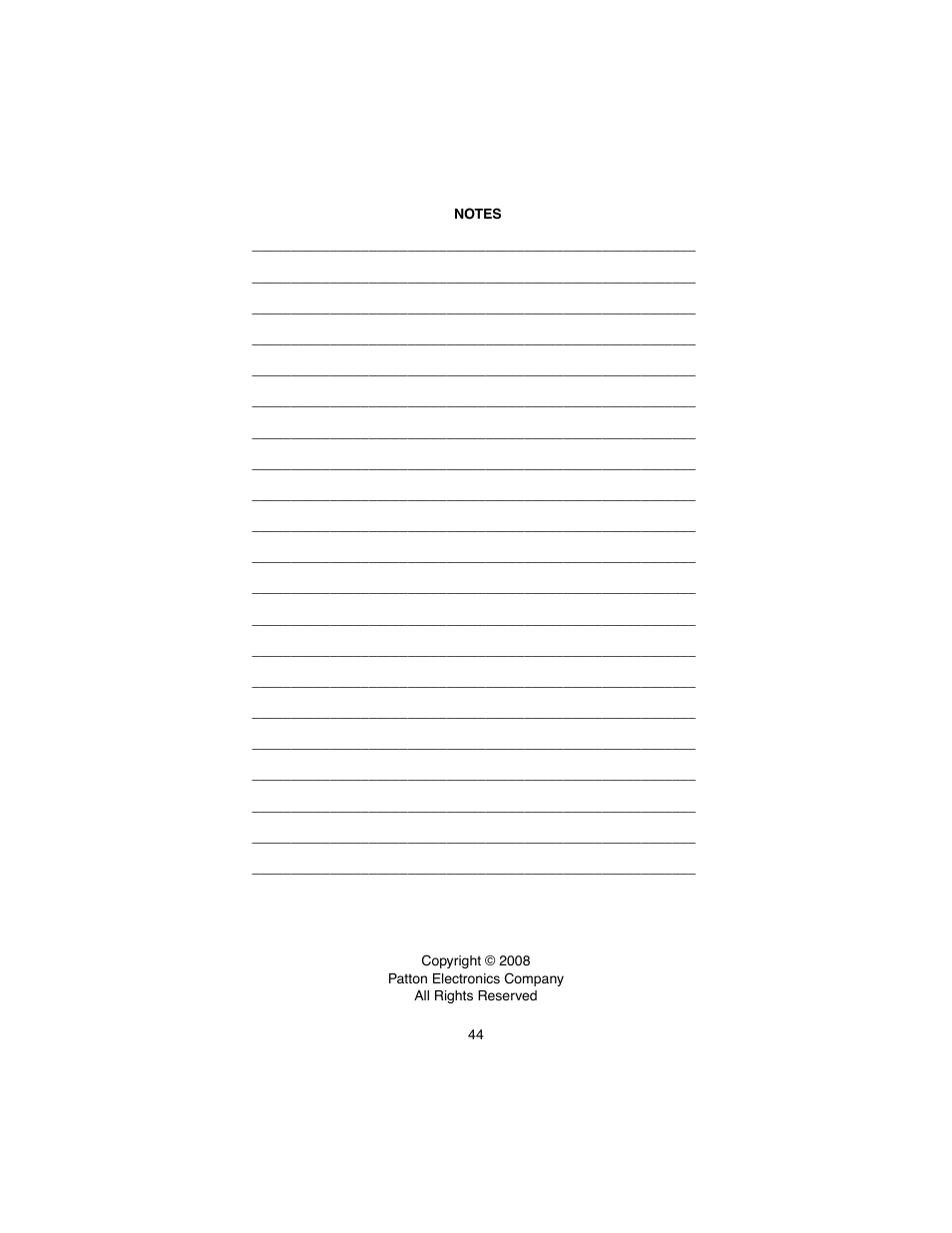 Patton electronic 2710 User Manual | Page 44 / 44