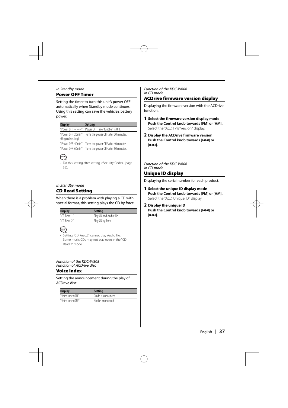 PhatNoise KDC-W707 User Manual | Page 37 / 48