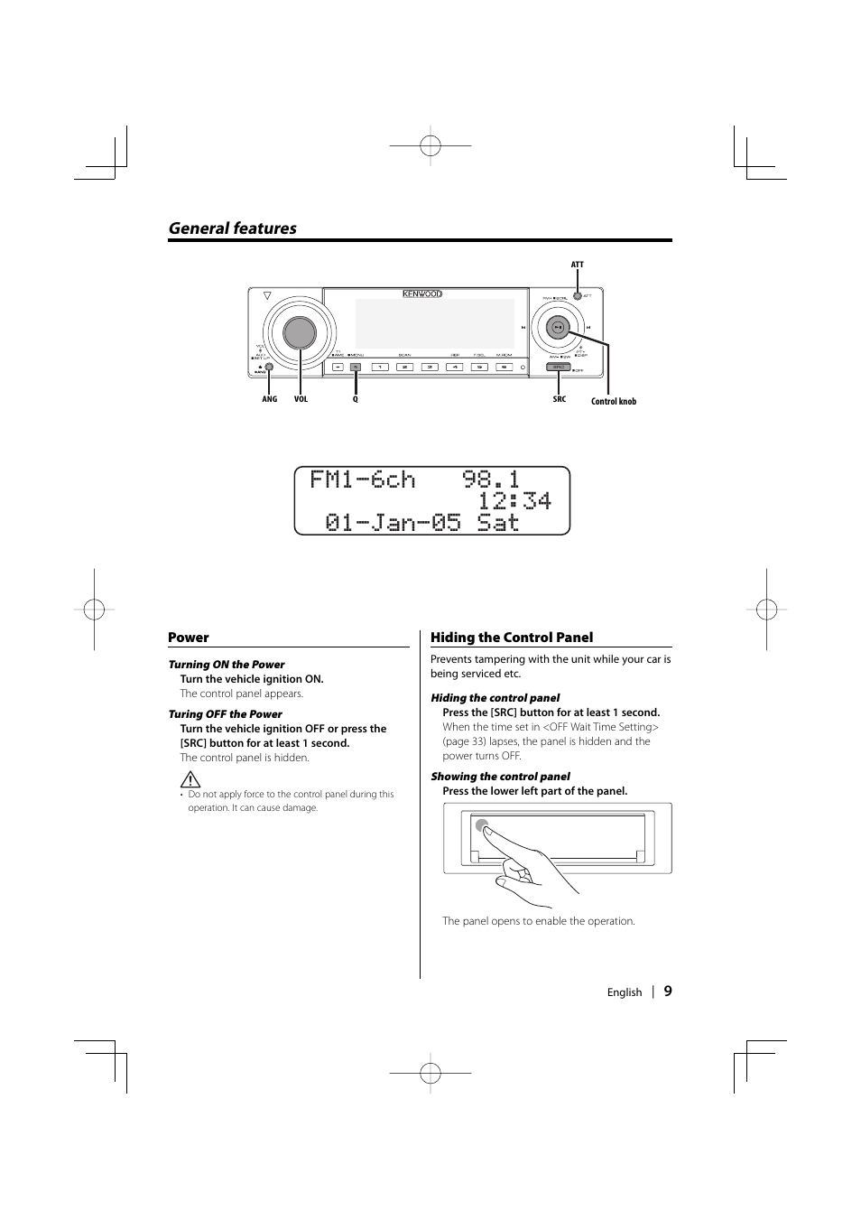 General features | PhatNoise KDC-W707 User Manual | Page 9 / 48