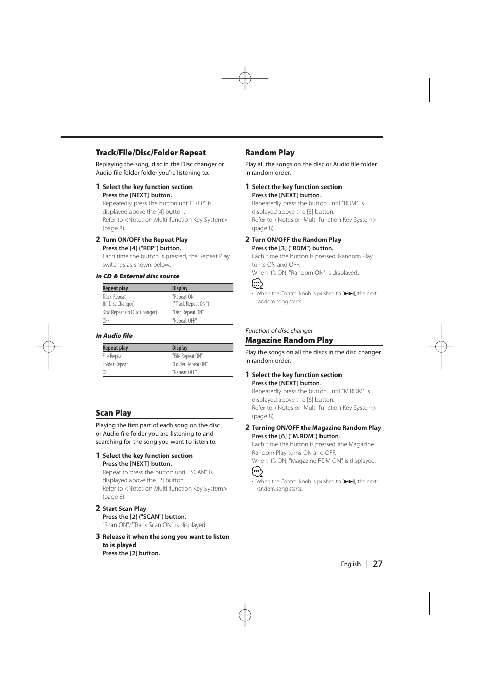 PhatNoise KDC-MP8029 User Manual | Page 27 / 50