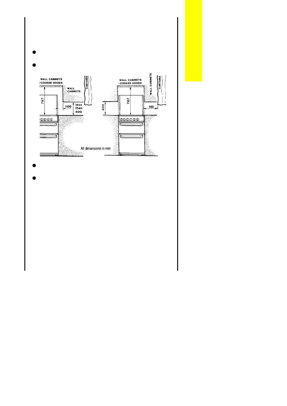 Positioning, Appliance dimensions | Parkinson Cowan SIG 554 User Manual | Page 33 / 52