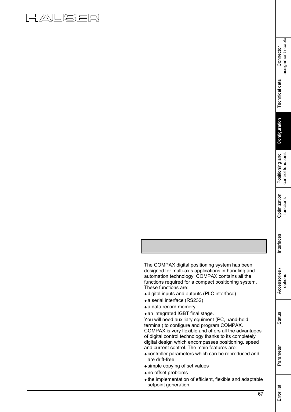 Operating instructions, Overview, 1 overview | Parker  Products COMPAX-M /-S (L) User Manual | Page 67 / 242