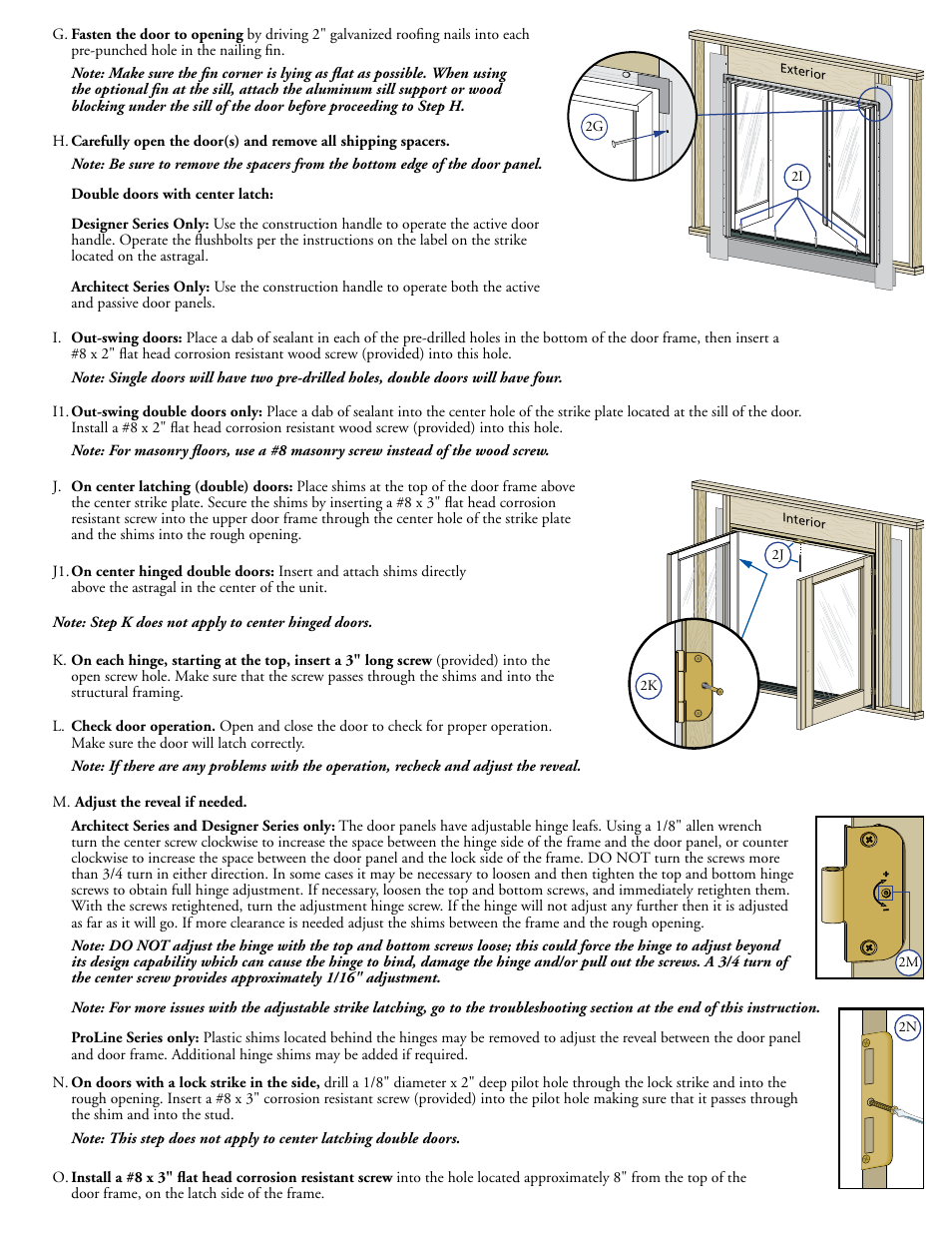 Pella HINGED PATIO DOOR - SOUTHWESTERN WALL WITH HARD COAT STUCCO 80KM0103 User Manual | Page 4 / 7