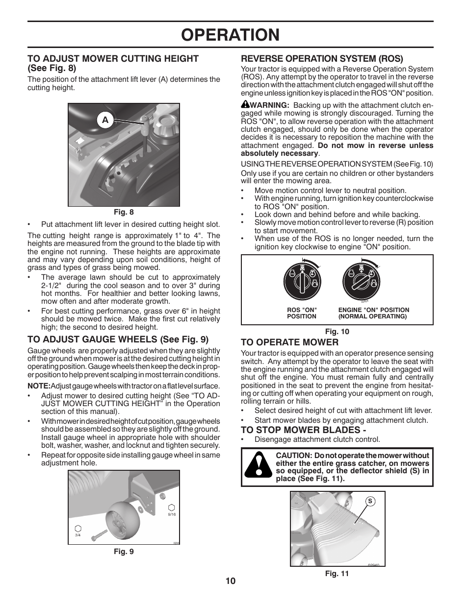 Operation | Poulan Pro PB20H42YT User Manual | Page 10 / 56