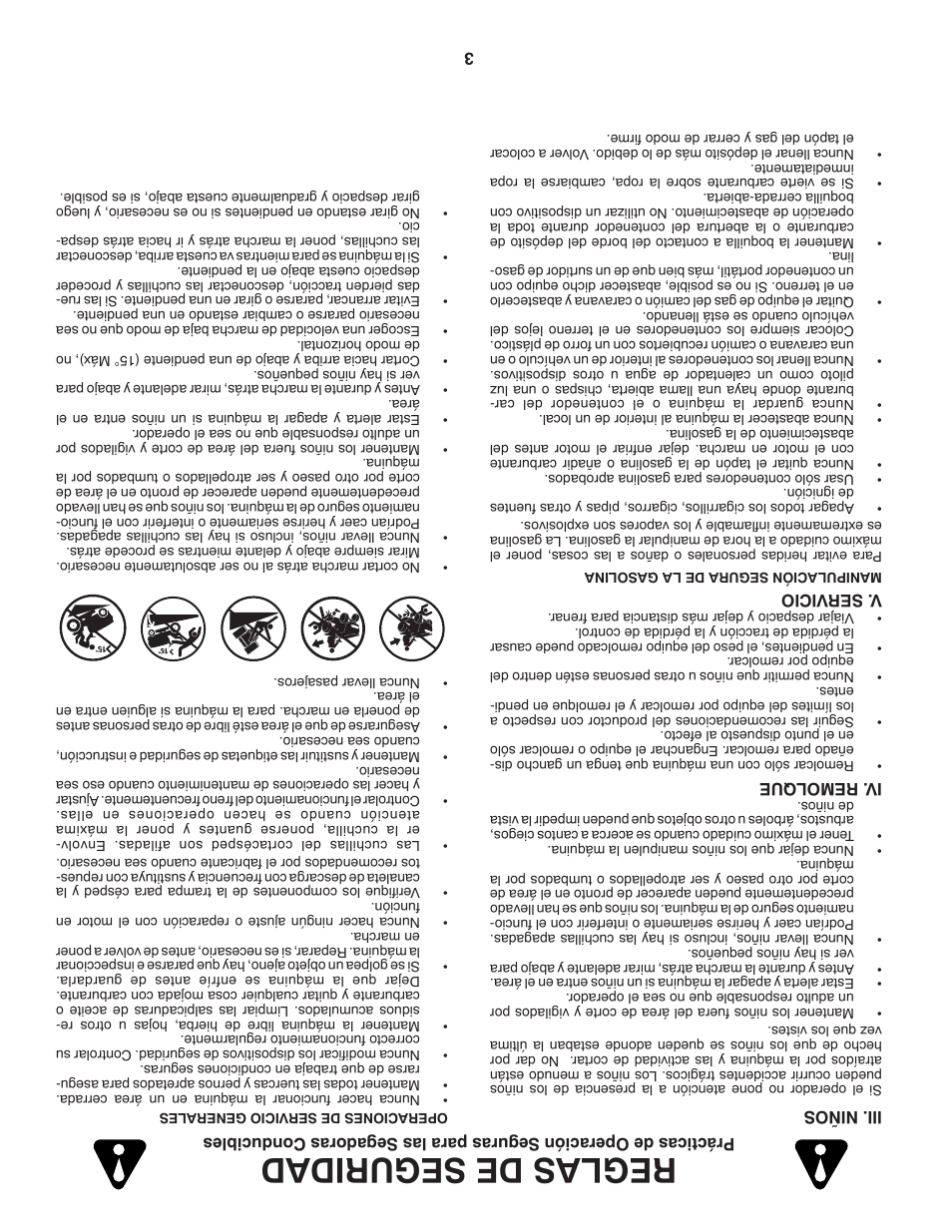 Reglas de seguridad | Poulan Pro PB20H42YT User Manual | Page 54 / 56