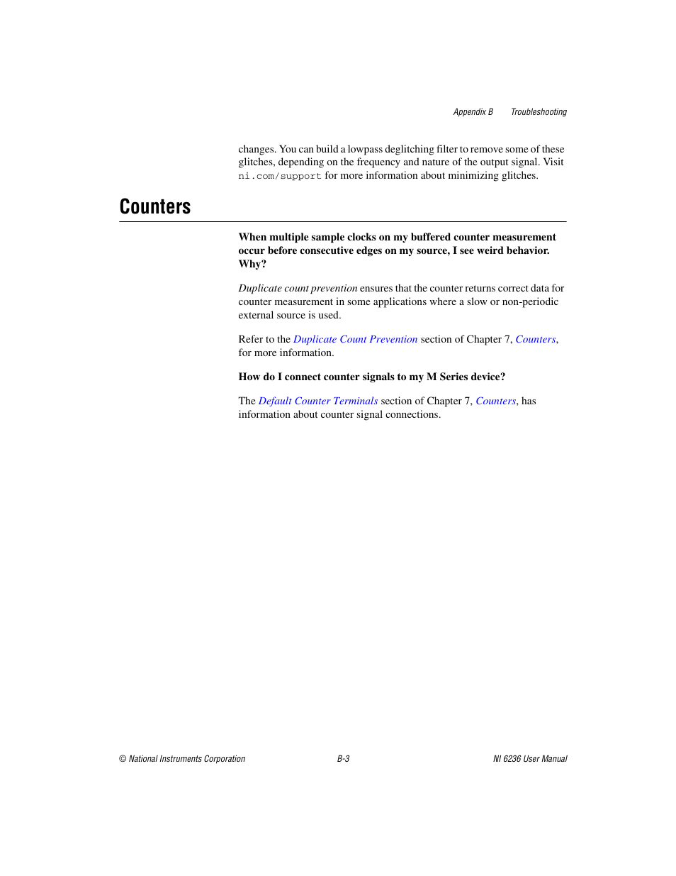 Counters | National Instruments DAQ M Series User Manual | Page 132 / 162