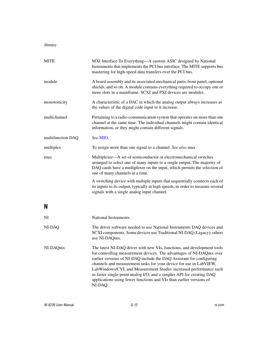 National Instruments DAQ M Series User Manual | Page 146 / 162