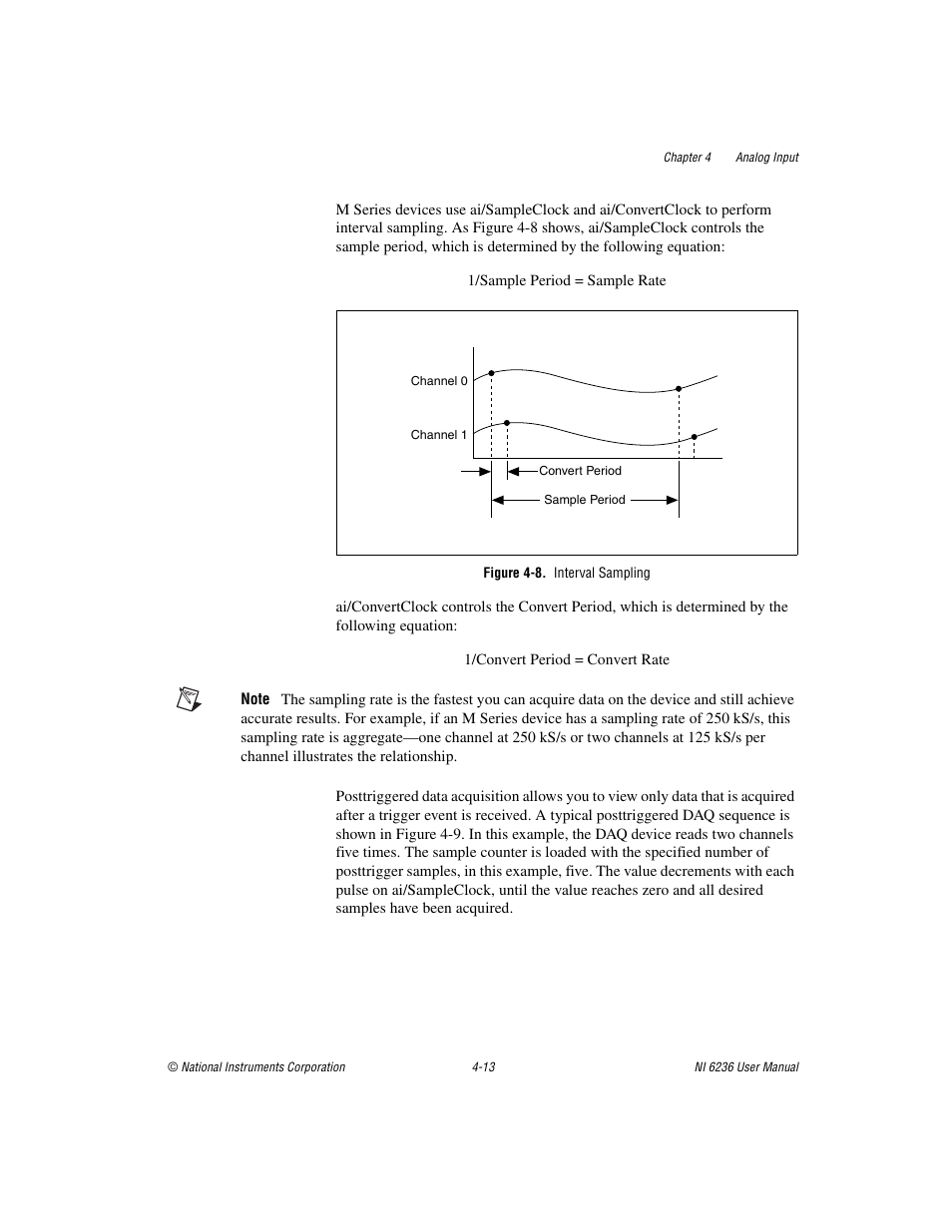 Figure 4-8. interval sampling | National Instruments DAQ M Series User Manual | Page 37 / 162