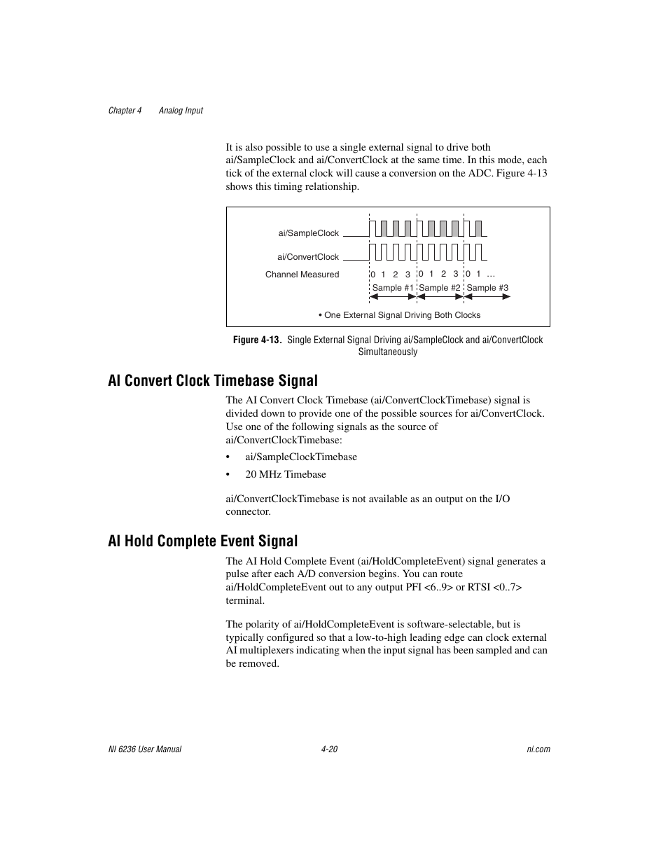 Ai convert clock timebase signal, Ai hold complete event signal | National Instruments DAQ M Series User Manual | Page 44 / 162