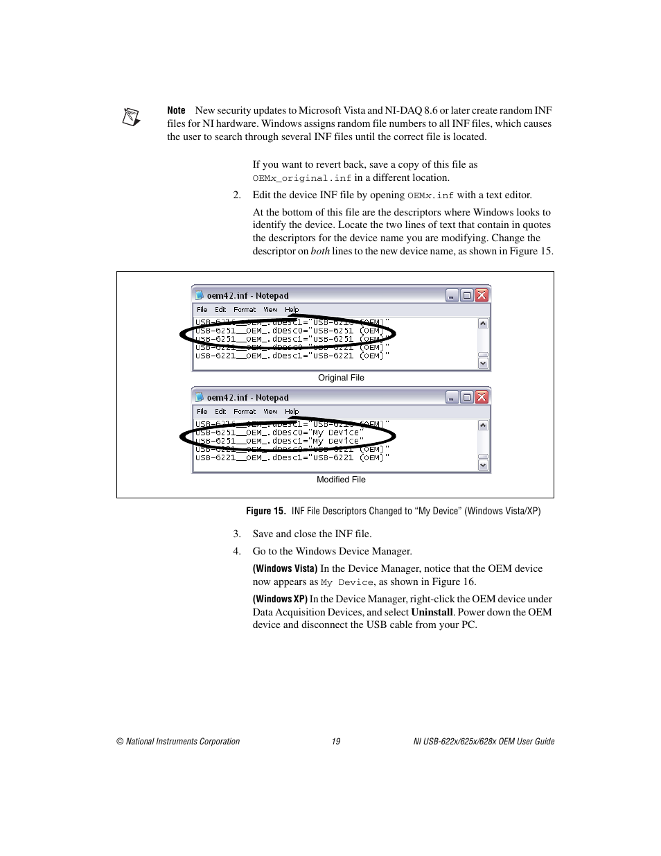 National Instruments USB device 628x User Manual | Page 19 / 23