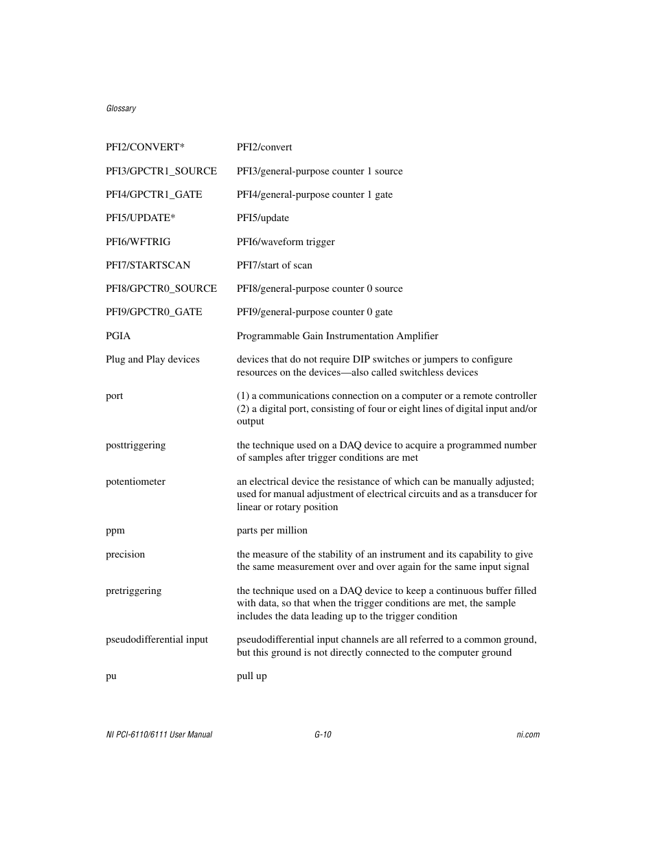 National Instruments NI PCI-6110 User Manual | Page 103 / 118