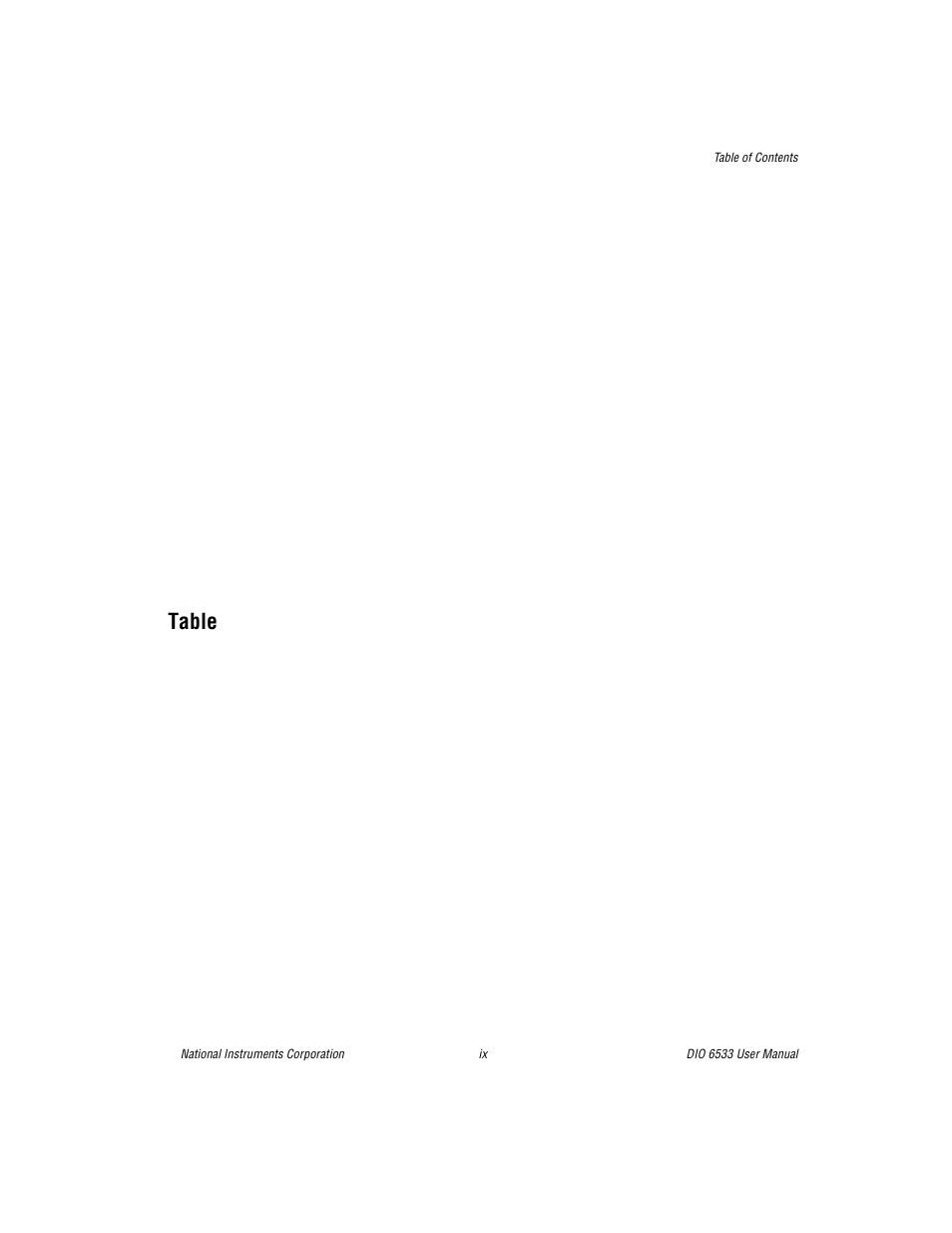 Tables, Table | National Instruments DIO 6533 User Manual | Page 8 / 125