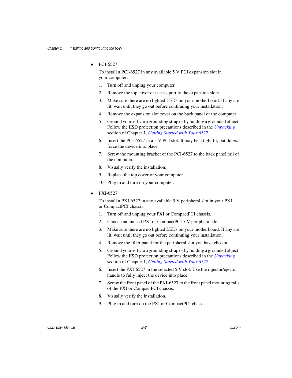National Instruments 6527 User Manual | Page 15 / 47