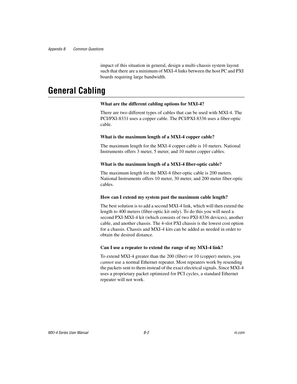 General cabling | National Instruments PCI-8331 User Manual | Page 33 / 43