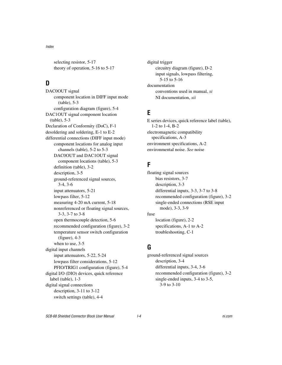 National Instruments SCB-68 User Manual | Page 100 / 104