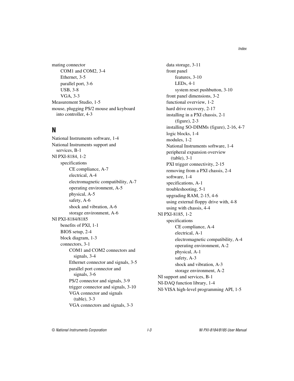 National Instruments PXI-8184 User Manual | Page 70 / 72