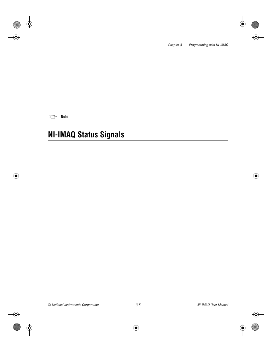 Ni-imaq status signals, Ni-imaq status signals -5 | National Instruments Image Acquisition Software User Manual | Page 25 / 68