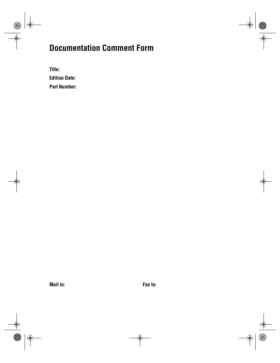 Documentation comment form | National Instruments Image Acquisition Software User Manual | Page 51 / 68