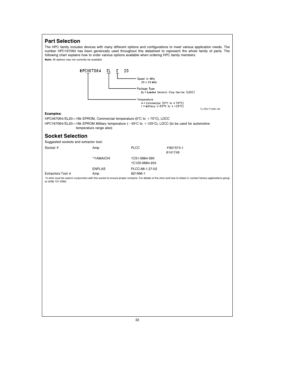 Part selection, Socket selection | National Instruments HPC167064 User Manual | Page 32 / 34