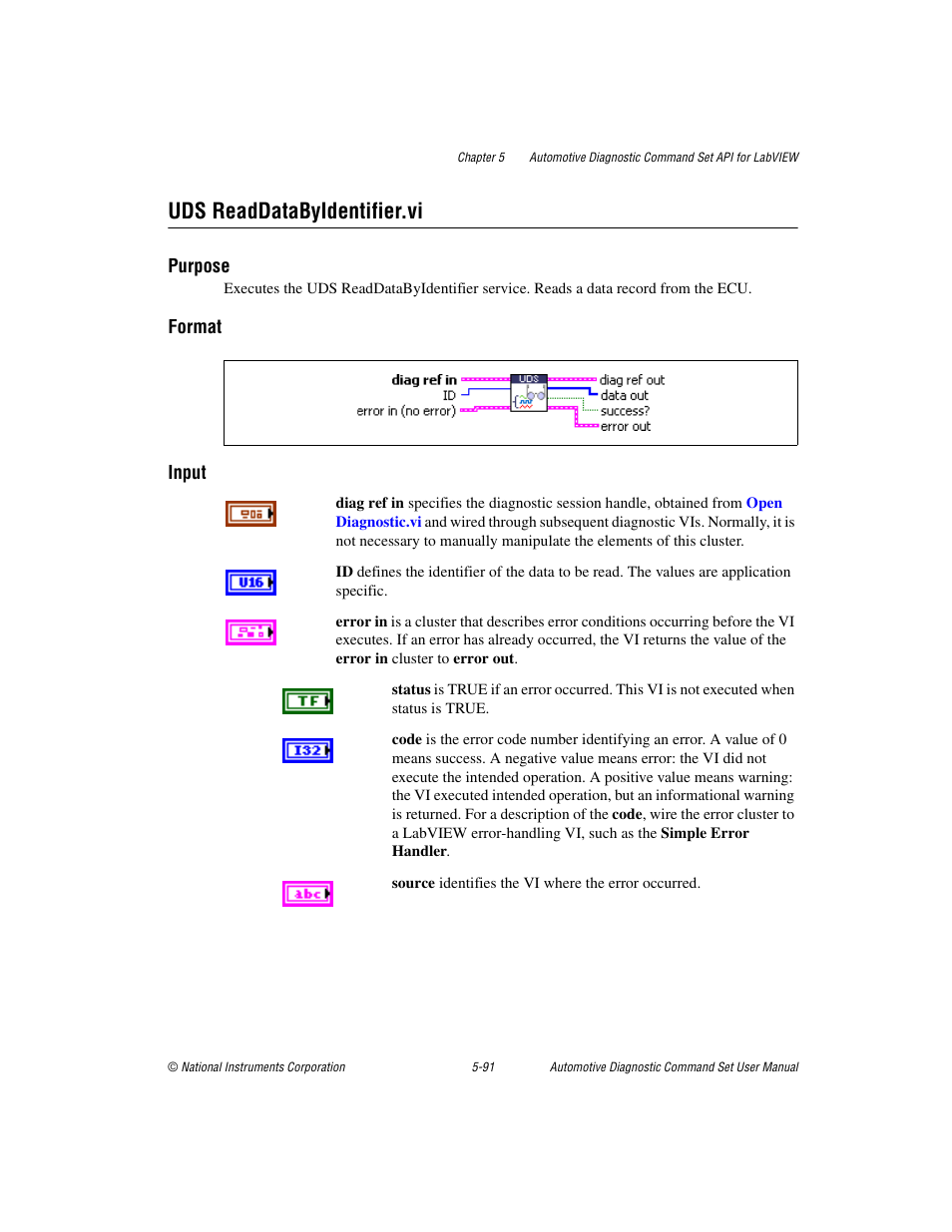 Uds readdatabyidentifier.vi, Uds readdatabyidentifier.vi -91 | National Instruments CAN 372139B-01 User Manual | Page 117 / 301