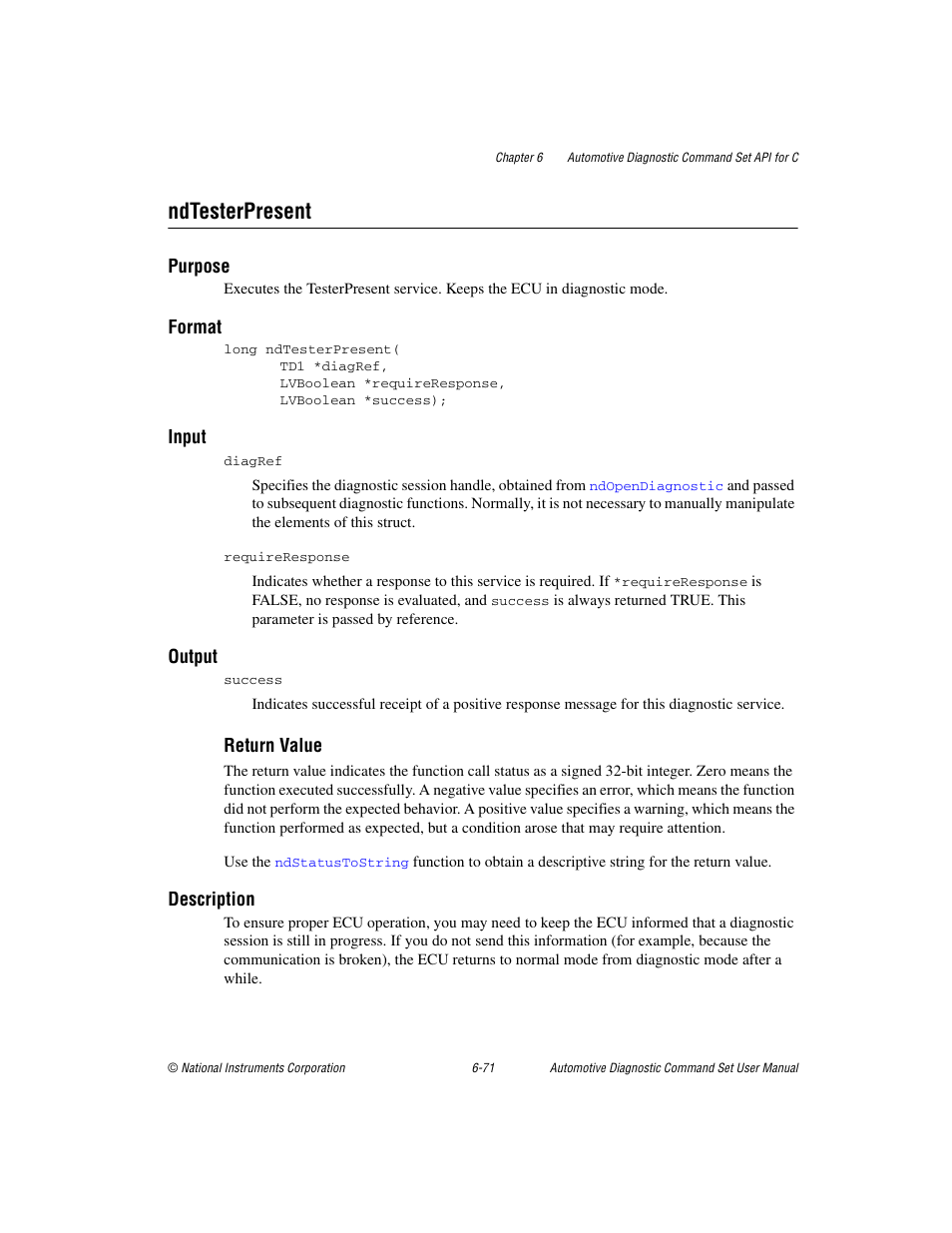 Ndtesterpresent, Ndtesterpresent -71 | National Instruments CAN 372139B-01 User Manual | Page 235 / 301