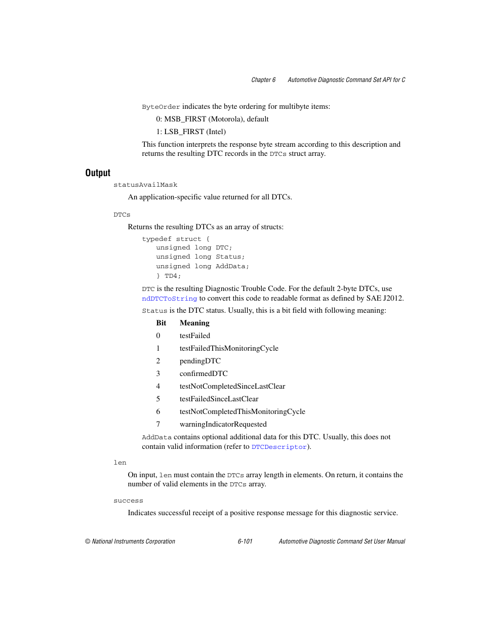 Output | National Instruments CAN 372139B-01 User Manual | Page 265 / 301